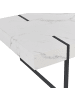 Beliani Couchtisch MERCED in Weiß/Schwarz - (W) 60 x (H) 43 x (L) 100 cm