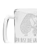 Mr. & Mrs. Panda Bierkrug Giraffe Kind mit Spruch in Transparent