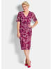 GOLDNER Wickelkleid mit Blumenmuster in rosé / gemustert