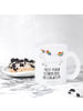 Mr. & Mrs. Panda Glühweinglas Einhorn Happy mit Spruch in Transparent