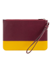 DuDu Clutch Tasche Leder 21 cm in burgundy