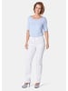 GOLDNER Kurzgröße:  Denimhose mit Stretchkomfort in weiß