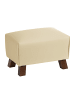58 aufm Kessel POLSTERHOCKER Kaylah Echtleder beige