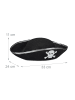 relaxdays 4 x Piratenhut in Schwarz/ Silber