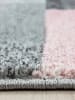 KADIMA DESIGN Teppich Kurzflor Waschbar Karo SOLDA Strapazierfähig OEKO-TEX in Pink