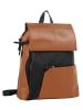 Cluty City-Rucksack echt Leder in cognac