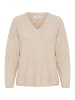 b. young BYONEMA VNECK JUMPER - KNIT Loose fit in Cement Melange