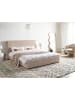 Beliani Doppelbett LAVAUR in Beige - (W) 183 x (H) 100 x (L) 220 cm