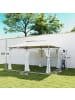 Outsunny Pavillon 397L x 297B x 265H cm Cremeweiß