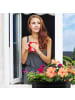 relaxdays Blumenkasten in Schwarz - (B)38x (H)16 x (T)19 cm