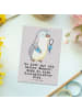 Mr. & Mrs. Panda Postkarte Biologielehrer Herz mit Spruch in Grau Pastell