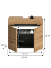 ebuy24 Waschbeckenunterschrank Canu Eiche 63 x 34 cm