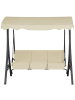 Beliani Gartenschaukel GARBO in Beige - (W) 185 x (H) 184 x (L) 112 cm