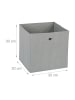 relaxdays 12x Aufbewahrungsbox in Grau - (B)30 x (H)30 x (T)30 cm