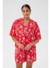 Kaffe Kurzarm-Bluse KAamina Loose fit in Poppy Red Chalk Flower