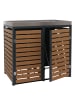 MCW 2er Mülltonnenverkleidung K14, Teak-Optik