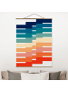 WALLART Stoffbild mit Posterleisten - Moderne Regenbogen Geometrie in Bunt