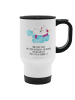 Mr. & Mrs. Panda Travel Mug Einhorn Verliebt mit Spruch in Weiß
