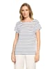 Betty Barclay Casual-Shirt mit U-Boot-Ausschnitt in Weiß/Blau