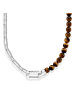 Thomas Sabo Kette Mit Braunen Beads Geschwärzt in silber ,braun