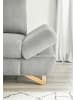 Furn.Design Ecksofa hellgrau Struktur-Stoff, Sofa mit Bettfunktion und Stauraum 284 cm