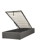 Beliani Einzelbett DINAN in Grau - (W) 97 x (H) 31 x (L) 214 cm