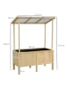 Outsunny Hochbeet in Naturholz 110L x 60B x 152H cm