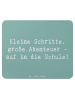 Mr. & Mrs. Panda Mauspad Spruch Schulanfang Abenteuer mit Spruch in Meeresbrise