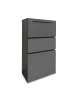 relaxdays Paketbox in Dunkelgrau - (B)44 x (H)82 x (T)22 cm