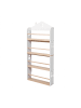 relaxdays Kinderbücherregal "Haus" in Weiß/ Natur - (B)60 x (H)130 x (T)15 cm
