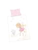 Baby Best® Flanell Wende-Bettwäsche Little Fairy 40x60 / 100/135 cm in Rosa