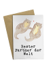 Mr. & Mrs. Panda Beileidskarte Otter Bester Partner der Welt mit... in Weiß