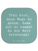 Mr. & Mrs. Panda Glasuntersetzer Spruch Unbekannte Orte erkunden... in Meeresbrise