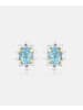 Diamant L'éternel Ohrstecker, mit Blautopas, 375 Gelbgold