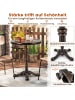COSTWAY Gartentisch Aluminiumguss 60,5 x 60,5 x 73 cm in Bronze