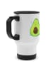 Mr. & Mrs. Panda Kaffee-Thermobecher Avocado Glücklich ohne Spruch in Weiß