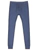 Lange Unterhose Jeans Feinripp in Blau