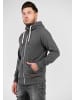 behype Sweatjacke SWANTON in dunkelgrau