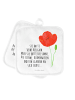 Mr. & Mrs. Panda Topflappen Blume Mohnblume mit Spruch in Weiß