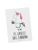 Mr. & Mrs. Panda Wanddeko Einhorn Muffin mit Spruch in Weiß