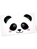 Geda Labels Frühstücksbrettchen Panda Gesicht in Weiß - 23,5x14,5x0,3cm