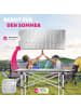 tectake Aluminium-Camping-Klapptisch, 70 x 70 x 70 cm, lässt sich klappen