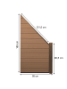 MCW WPC-Sichtschutz Savoie, 2er Set schräg, 2,82m teak