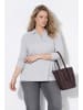 Ulla Popken Poloshirt in hellgrau mélange