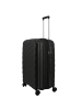 travelite Burano 4 Rollen Kofferset 3-teilig mit Dehnfalte in black