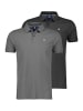 Lerros Poloshirt Basic in Grau / schwarz