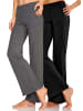 Vivance Active Jazzpants in 1x anthrazit-meliert, 1x schwarz