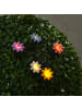 MARELIDA LED Solar Lichterkette Blumen 5 Beetstecker Gartenstecker H: 17cm in bunt
