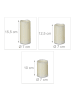 relaxdays 12 x LED-Kerze in Creme - Ø7 cm
