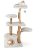 COSTWAY 135cm Kratzbaum Holz in Weiß